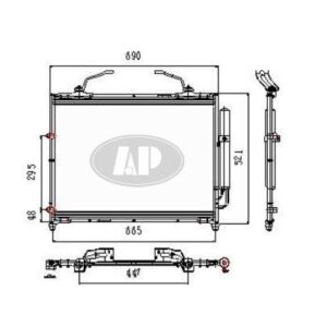 Condenser Acura Mdx 2003-2006 3290 , AC3030118 - Hunt Parts
