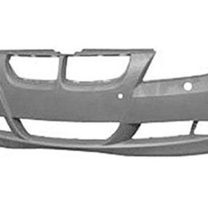 Bumper Front Bmw 3 Series Sedan 2006-2008 With Sensor/H/Lp Wash Hole Primed , BM1000177