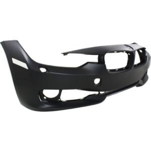 Bumper Front Bmw 3 Series Sedan 2012-2015 With Wash Without Sensor/Cam/Park Distance Control Without Moulding Hole Primed Capa , BM1000260C