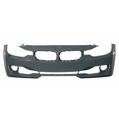 Bumper Front Bmw 3 Series Sedan 2012-2015 With Park Distance Control/Sensor Hole Without Wash/Cam Hole Without Moulding Hole Primed , BM1000263