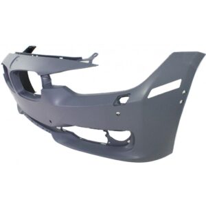 Bumper Front Bmw 3 Series Sedan 2012-2015 With Sensor/Wash/Cam/Park Distance Control With Moulding Hole Primed Capa , BM1000267C