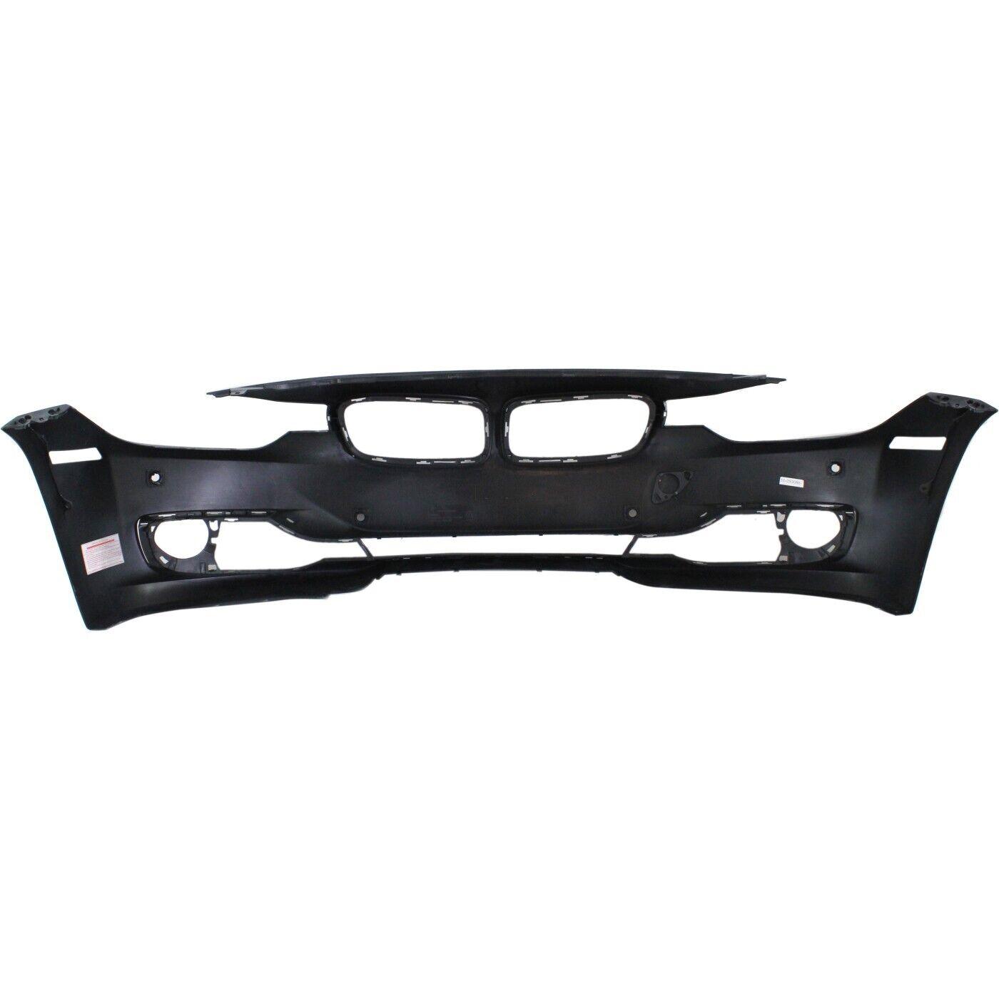 Bumper Front Bmw 3 Series Sedan 2012-2015 With Sensor Without Wash/Cam/Park Distance Control With Moulding Hole Primed Capa , BM1000275C