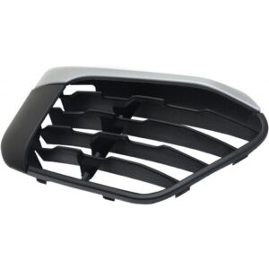 Grille Lower Passenger Side Bmw X1 2016-2019 Ptd Black With Silver Moulding Without Sensor X-Line Model , BM1039200
