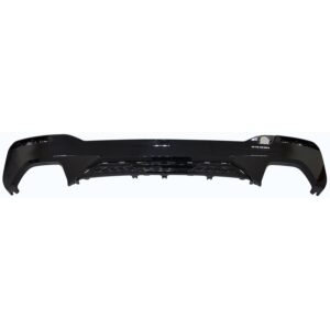 Valance Rear Lower Bmw 5 Series 2021-2023 Gloss Black With Tow Hook , Bm1195169 - Hunt Parts