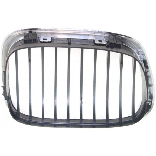 Grille Driver Side Bmw 5 Series 2001-2003 Chrome/Black 525I/530I , BM1200138 - Image 3
