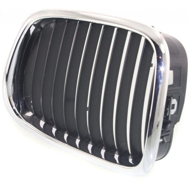 Grille Driver Side Bmw 5 Series 2001-2003 Chrome/Black 525I/530I , BM1200138 - Image 4