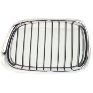 Grille Driver Side Bmw 5 Series 2001-2003 Chrome/Black 525I/530I , BM1200138