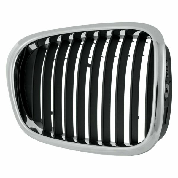 Grille Passenger Side Bmw 5 Series 2001-2003 Chrome/Black 525I/530I , BM1200139 - Image 3