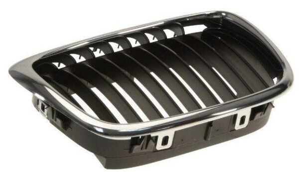 Grille Passenger Side Bmw 5 Series 2001-2003 Chrome/Black 525I/530I , BM1200139 - Image 4