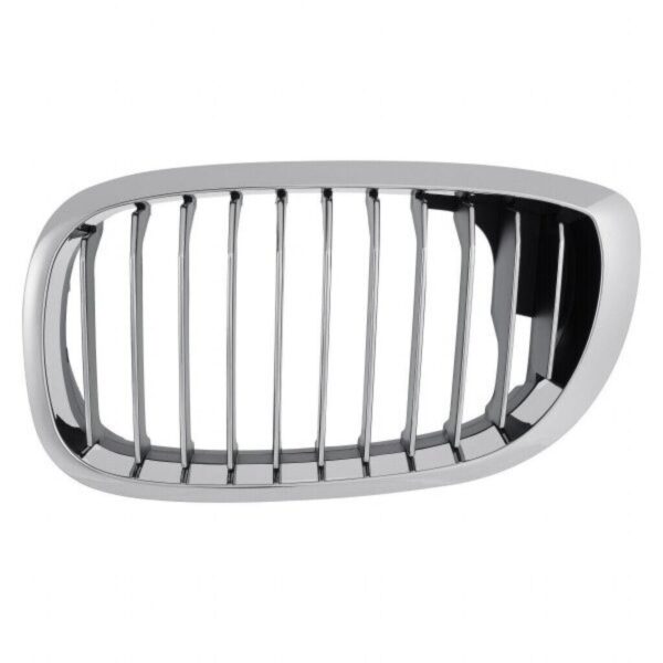 Grille Driver Side Bmw 3 Series Coupe 2003-2006 Chrome/Black [11 Black Vertical Bars With Chrome Face Surearounded By Chrome Frame] , BM1200156 - Image 2