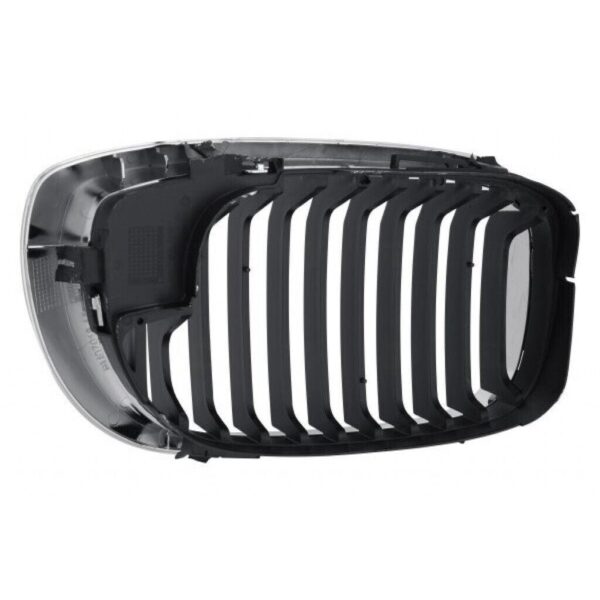 Grille Driver Side Bmw 3 Series Convertible 2003-2006 Chrome/Black [11 Black Vertical Bars With Chrome Face Surearounded By Chrome Frame] , BM1200156 - Image 3