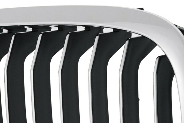 Grille Passenger Side Bmw 3 Series Convertible 2003-2006 Chrome/Black [11 Black Vertical Bars With Chrome Face Surearounded By Chrome Frame] , BM1200157 - Image 5