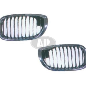 Grille Passenger Side Bmw 3 Series Coupe 2003-2006 Chrome/Black [11 Black Vertical Bars With Chrome Face Surearounded By Chrome Frame] , BM1200157
