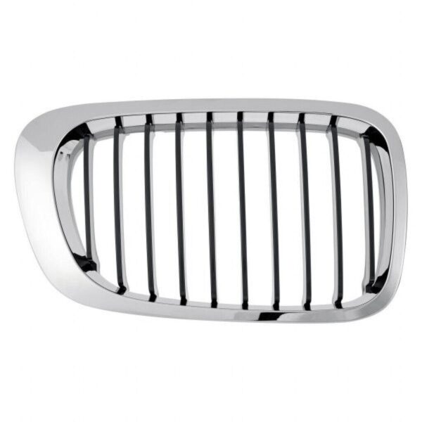Grille Passenger Side Bmw 3 Series Coupe 1999-2006 Black With Chrome Trim , BM1200163 - Image 2