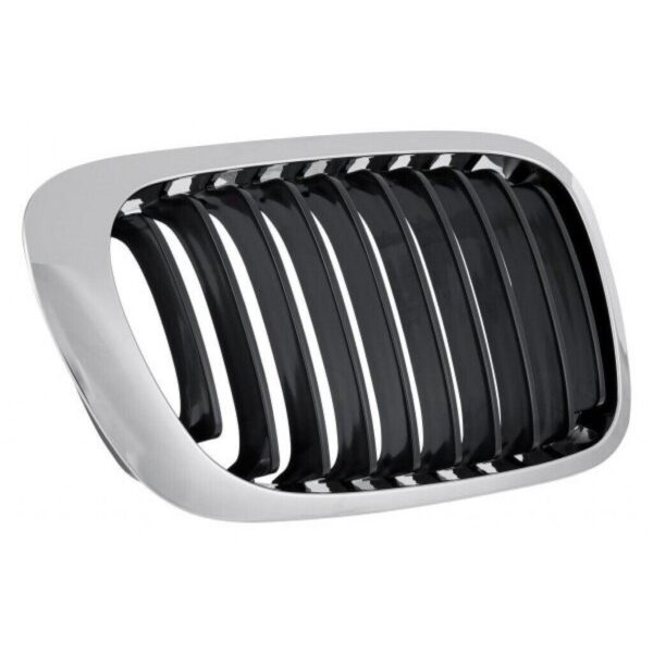 Grille Passenger Side Bmw 3 Series Coupe 1999-2006 Black With Chrome Trim , BM1200163 - Image 4