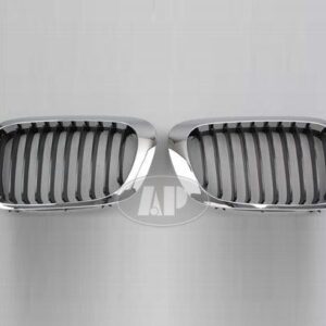 Grille Passenger Side Bmw 3 Series Convertible 1999-2006 Black With Chrome Trim , BM1200163