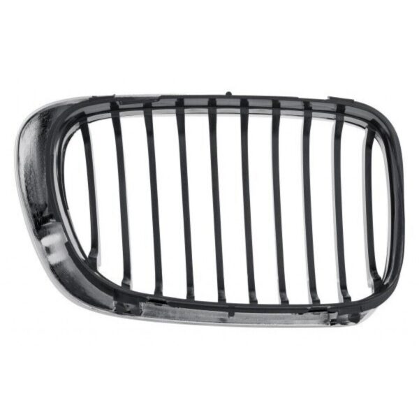 Grille Driver Side Bmw 3 Series Coupe 1999-2006 Black With Chrome Trim , BM1200164 - Image 3
