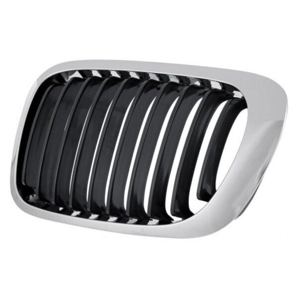 Grille Driver Side Bmw 3 Series Coupe 1999-2006 Black With Chrome Trim , BM1200164 - Image 4