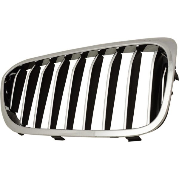Grille Passenger Side Bmw 5 Series 2017-2019 Chrome With 9 Bars Without M-Pkg/Night Vision With Luxurypkg , BM1200297 - Image 4