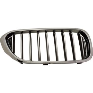Grille Passenger Side Bmw 5 Series 2017-2019 Chrome With 9 Bars Without M-Pkg/Night Vision With Luxurypkg , BM1200297