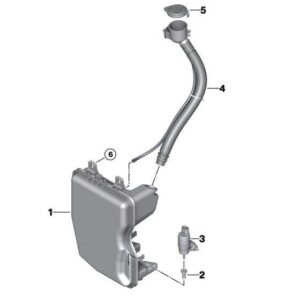 Windshield Washer Tank Bmw X1 2016 With Headlamp Washer Hole F48 , BM1288117