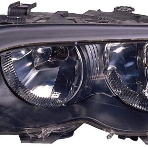 Head Lamp Driver Side Bmw 3 Series Sedan 2002-2005 Halogen Black High Quality , BM2502122