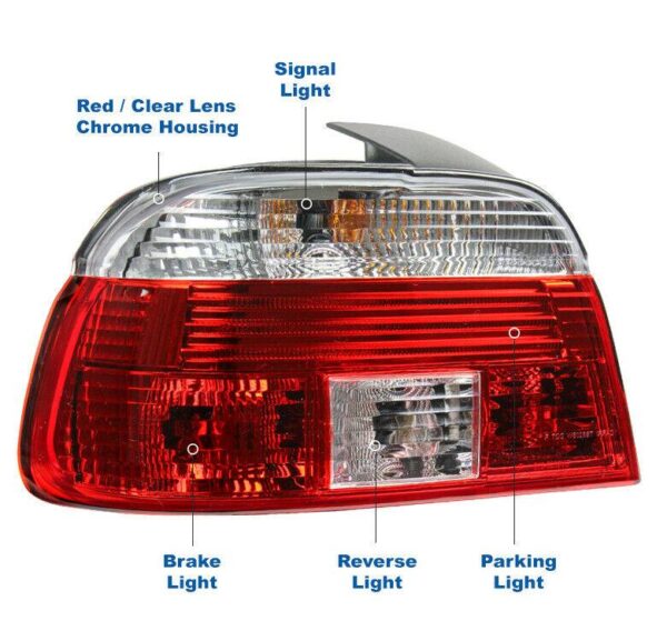 Tail Lamp Driver Side Bmw 5 Series 2001-2003 Without Clear Lens High Quality , BM2818103 - Image 2
