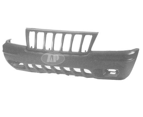 Bumper Front Jeep Grand Cherokee 1999-2000 Black Ltd With Fog Lamp Hole , CH1000266B