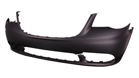 Bumper Front Chrysler Town Country 2011-2016 Primed Without Washer Lamp Hole Capa , CH1000990C