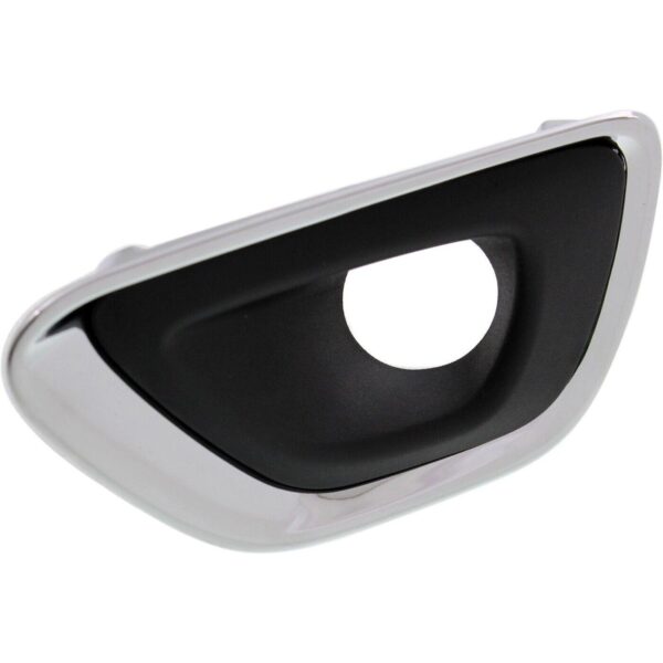 Fog Lamp Bezel Front Driver Side Jeep Grand Cherokee 2014-2016 Black With Chrome Moulding Ltd/Laredo/Overland , CH1038147 - Image 3