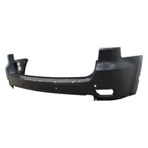 Bumper Rear Jeep Grand Cherokee 2011-2013 Primed With Parking Sensor With Chrome Trim Capa , CH1100953C