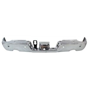Bumper Face Bar Rear Dodge Ram 1500 2011-2018 With Sensor With Dual Exhaust Chrome Finish , CH1102365