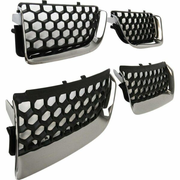 Grille Dodge Stratus Sedan 2004-2006 Matte-Black With Chrome Mldg 4 Pcs Design , CH1200297 - Image 4