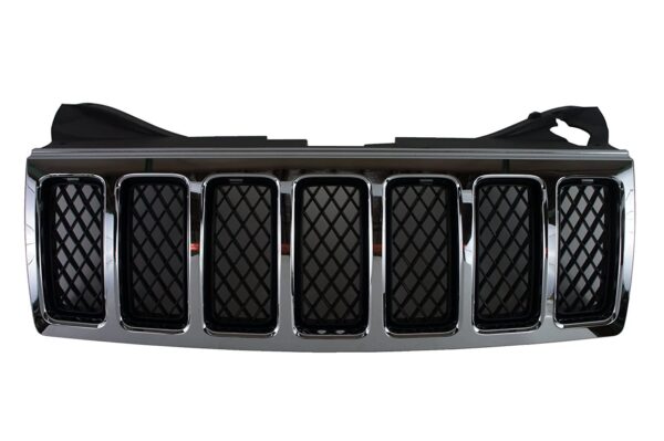 Grille Jeep Grand Cherokee 2008-2009 Matte-Black With Chrome Front Mesh Type Overland Model , CH1200314 - Image 3