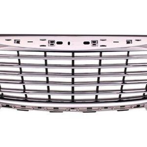 Grille Chrysler Town Country 2011-2016 Matte-Black With Chrome Front , CH1200350