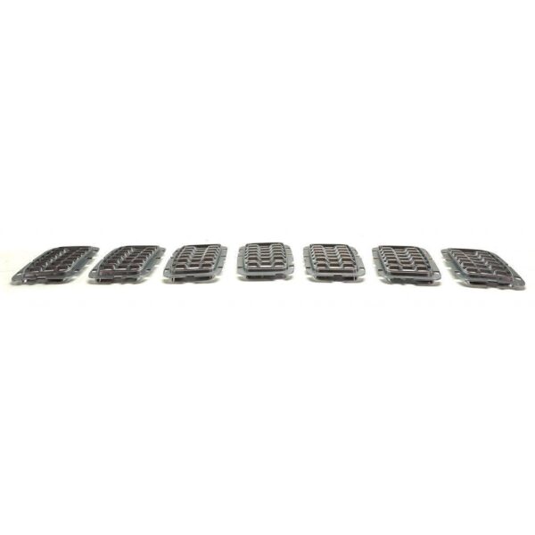 Grille Trim Jeep Grand Cherokee 2017-2021 Ring 7-Piece Set Satin Chrome Exclude Srt/Trackhawk Model Capa , CH1201114C - Image 5