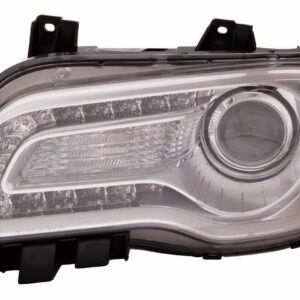 Head Lamp Driver Side Chrysler 300 2011-2014 Halogen Chrome Bezel High Quality , CH2502231