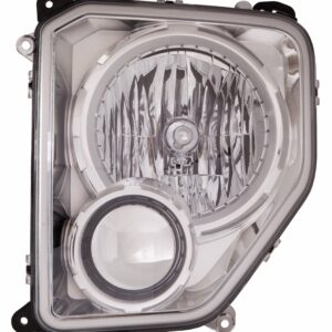 Head Lamp Driver Side Jeep Liberty 2008-2012 Chrome Bezel Without Fog Lamp Round Bulb Shield Capa , Ch2502234C - Hunt Parts