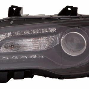 Head Lamp Driver Side Chrysler 300 2012-2014 Halogen Black Bezel Capa , Ch2502235C - Hunt Parts