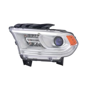 Head Lamp Driver Side Dodge Durango 2014-2015 Halogen Chrome Bezel With Led Drl High Quality , CH2502257