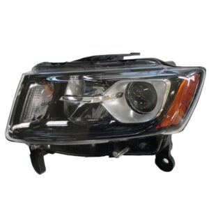 Head Lamp Driver Side Jeep Grand Cherokee 2014-2016 Halogen Std Type Black Bezel Capa , Ch2502308C - Hunt Parts