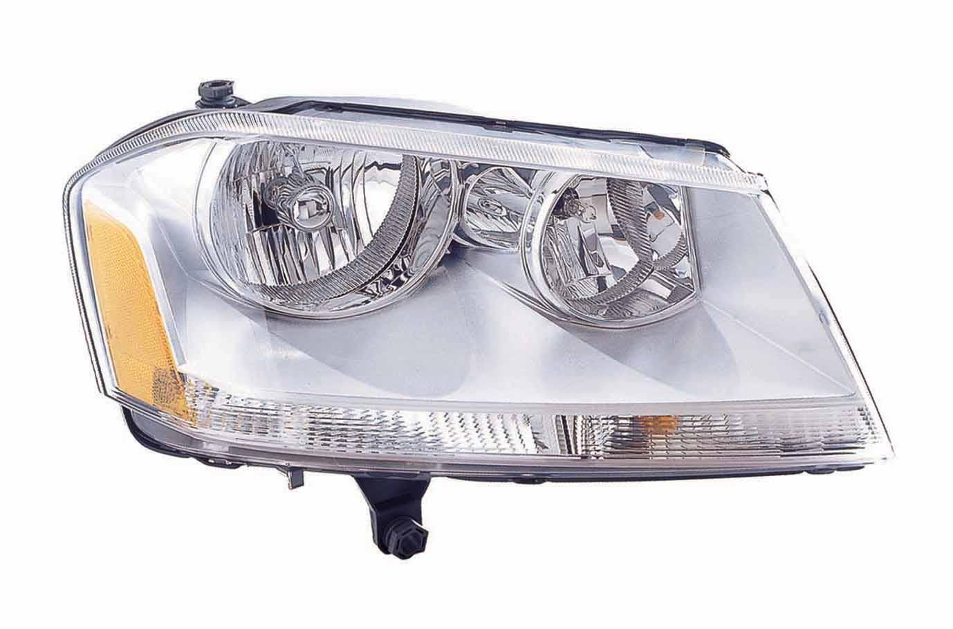 Head Lamp Passenger Side Dodge Avenger 2008-2014 Chrome Housing High Quality , CH2503182