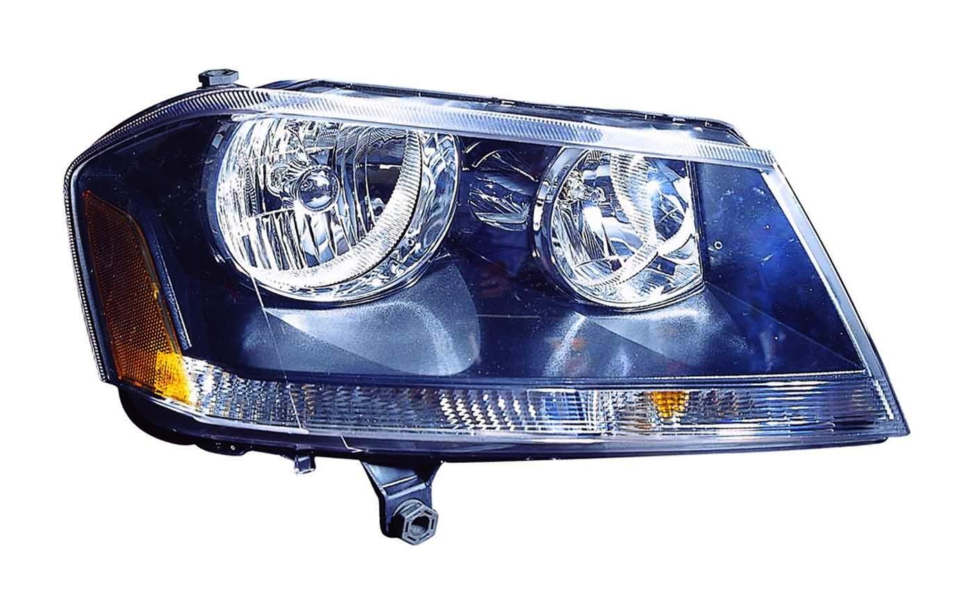 Head Lamp Passenger Side Dodge Avenger 2008-2014 Rt Model Black Bezel High Quality , CH2503194