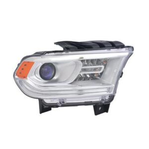 Head Lamp Passenger Side Dodge Durango 2014-2015 Halogen Chrome Bezel Without Led Drl High Quality , CH2503256