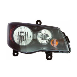Head Lamp Passenger Side Chrysler Town Country 2014-2016 Halogen With Black Bezel Capa , Ch2503266C - Hunt Parts