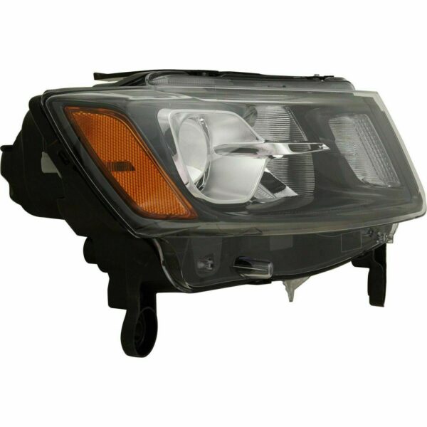 Head Lamp Passenger Side Jeep Grand Cherokee 2014-2016 Halogen Std Type Black Bezel High Quality , CH2503308 - Image 2