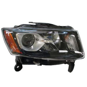 Head Lamp Passenger Side Jeep Grand Cherokee 2014-2016 Halogen Std Type Black Bezel High Quality , CH2503308