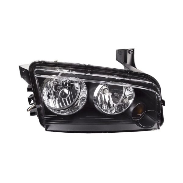 Head Lamp Passenger Side Dodge Charger 2007-2010 Black Housing Halogen , CH2519132 - Image 2