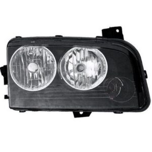 Head Lamp Passenger Side Dodge Charger 2007-2010 Black Housing Halogen , CH2519132