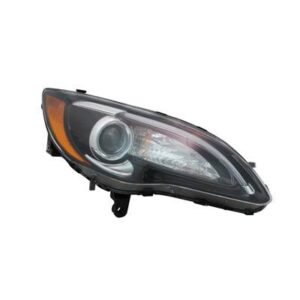 Head Lamp Passenger Side Chrysler 200 Convertible 2011-2012 Halogen 1St Design Black Bezel With Chrome Accent Insert S Model High Quality , CH2519146